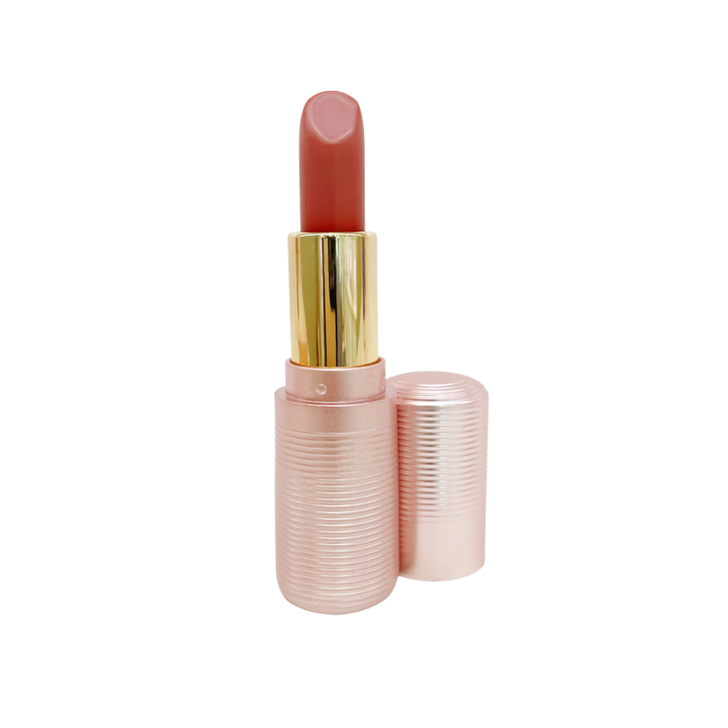 Lex and Jong Lip Rouge Spanish Red a burnt orange red lipstick shade with rose gold packaging